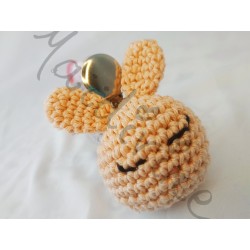 cadeau naissance  :Attache tétine juju la lapine
