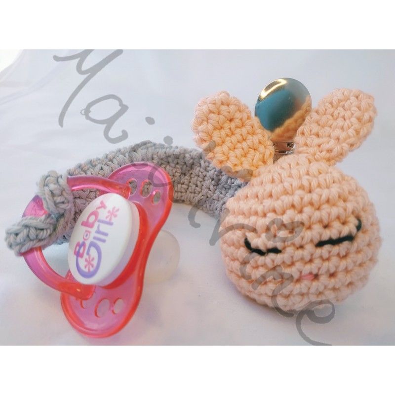 Attache tétine juju la lapine Attache tétine juju la lapine