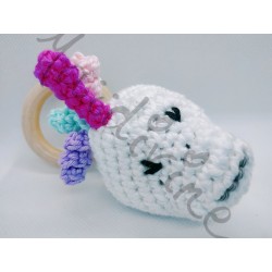 Hochet Charlie la licorne au crochet