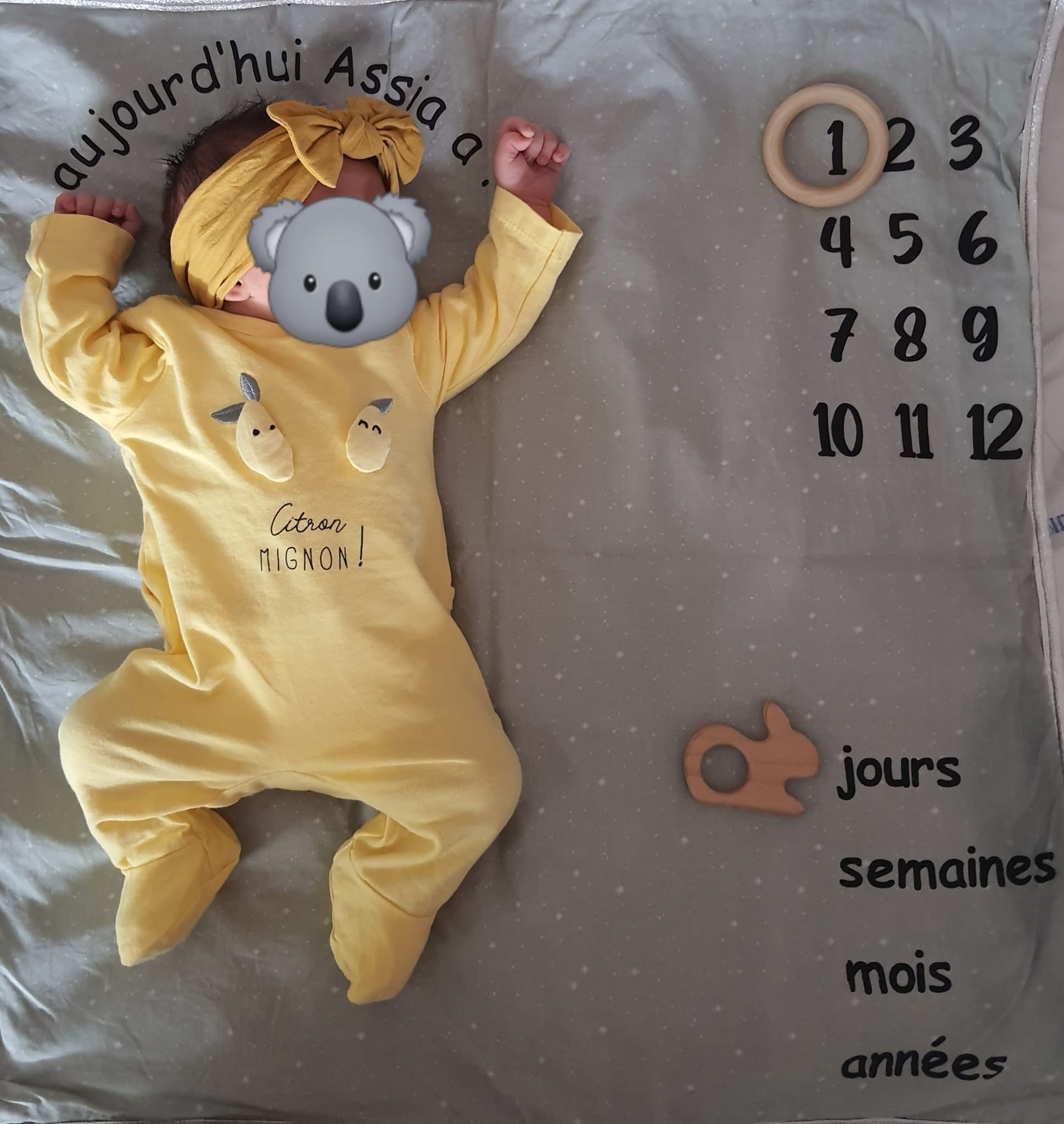 tapis d'évolution photo personnalisé pour Assia Maidivine